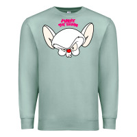 Seafoam pinky and the brain big face Premium Sweatshirt - artisFamous