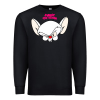Black pinky and the brain big face Premium Sweatshirt - artisFamous