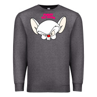 Charcoal Heather pinky and the brain big face Premium Sweatshirt - artisFamous