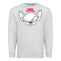 Dove Grey pinky and the brain big face Premium Sweatshirt - artisFamous