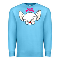 Ocean Blue pinky and the brain big face Premium Sweatshirt - artisFamous