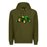 Army Green farm tractor Premium Hoodie - Artiststas
