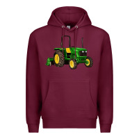 Burgundy farm tractor Premium Hoodie - Artiststas