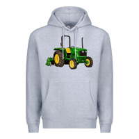 Heather Grey farm tractor Premium Hoodie - Artiststas