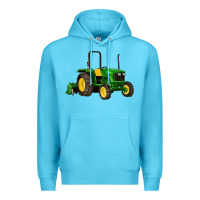 Ocean Blue farm tractor Premium Hoodie - Artiststas