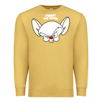 Antique Gold pinky and the brain big face Premium Sweatshirt - artisFamous