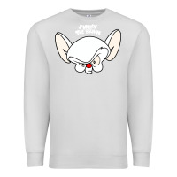 Dove Grey pinky and the brain big face Premium Sweatshirt - artisFamous