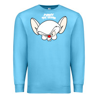 Ocean Blue pinky and the brain big face Premium Sweatshirt - artisFamous