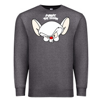 Charcoal Heather pinky and the brain big face Premium Sweatshirt - artisFamous