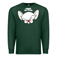 Sports Green pinky and the brain big face Premium Sweatshirt - artisFamous