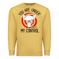 Antique Gold pinky and the brain you are under my control Premium Sweatshirt - artisFamous