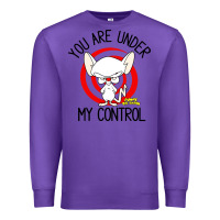 Purple pinky and the brain you are under my control Premium Sweatshirt - artisFamous
