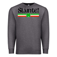 Charcoal Heather slainte shirt irish cheers toast shamrock Premium Sweatshirt - artisFamous