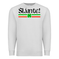 Dove Grey slainte shirt irish cheers toast shamrock Premium Sweatshirt - artisFamous