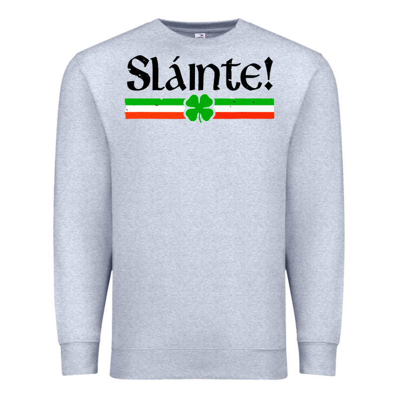 Slainte Shirt Irish Cheers Toast Shamrock Premium Sweatshirt by artisFamous | Teevron