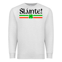 Oatmeal Heather slainte shirt irish cheers toast shamrock Premium Sweatshirt - artisFamous