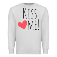 Dove Grey Kiss Me Premium Sweatshirt - artisFamous
