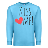 Ocean Blue Kiss Me Premium Sweatshirt - artisFamous