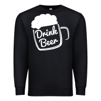 Black cool drink beer Premium Sweatshirt - artisFamous