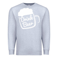 Heather Grey cool drink beer Premium Sweatshirt - artisFamous