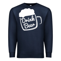 Navy cool drink beer Premium Sweatshirt - artisFamous