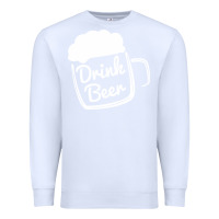 White cool drink beer Premium Sweatshirt - artisFamous