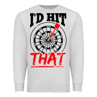 Dove Grey i'd hit that darts Premium Sweatshirt - artisFamous