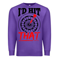 Purple i'd hit that darts Premium Sweatshirt - artisFamous
