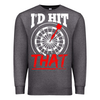 Charcoal Heather i'd hit that darts Premium Sweatshirt - artisFamous