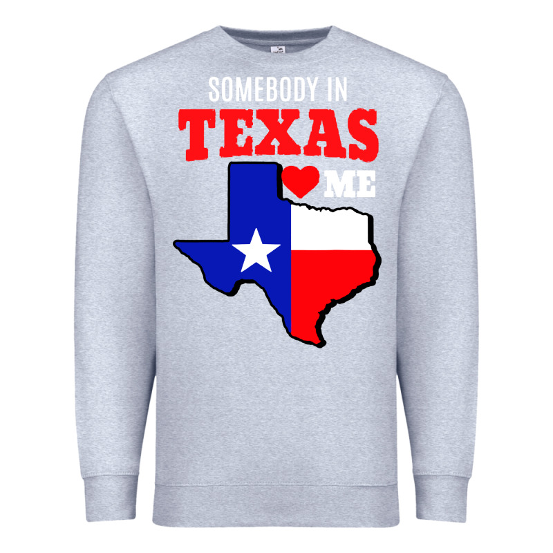 State Of Texas Somebody Loves Me Premium Sweatshirt by artisFamous | Teevron