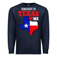 Navy state of texas somebody loves me Premium Sweatshirt - artisFamous