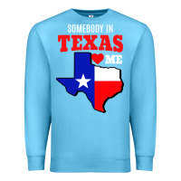 Ocean Blue state of texas somebody loves me Premium Sweatshirt - artisFamous