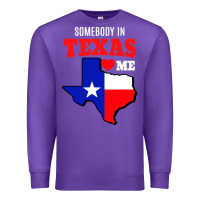 Purple state of texas somebody loves me Premium Sweatshirt - artisFamous