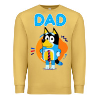 Antique Gold bluey dad lover forever Premium Sweatshirt - artisFamous