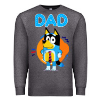Charcoal Heather bluey dad lover forever Premium Sweatshirt - artisFamous
