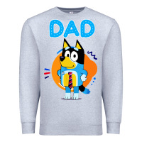 Heather Grey bluey dad lover forever Premium Sweatshirt - artisFamous