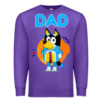Purple bluey dad lover forever Premium Sweatshirt - artisFamous
