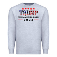 Heather Grey donald trump 2024 take america back election Premium Sweatshirt - artisFamous