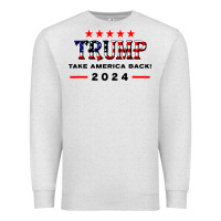 Oatmeal Heather donald trump 2024 take america back election Premium Sweatshirt - artisFamous