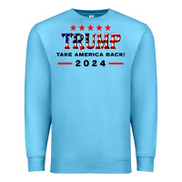 Ocean Blue donald trump 2024 take america back election Premium Sweatshirt - artisFamous
