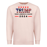Pale Pink donald trump 2024 take america back election Premium Sweatshirt - artisFamous