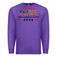 Purple donald trump 2024 take america back election Premium Sweatshirt - artisFamous