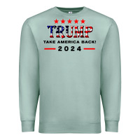 Seafoam donald trump 2024 take america back election Premium Sweatshirt - artisFamous