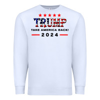 White donald trump 2024 take america back election Premium Sweatshirt - artisFamous