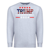 Heather Grey donald trump 2024 take america back election Premium Sweatshirt - artisFamous
