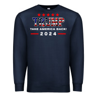 Navy donald trump 2024 take america back election Premium Sweatshirt - artisFamous