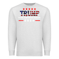 Oatmeal Heather donald trump 2024 take america back election Premium Sweatshirt - artisFamous