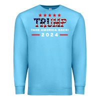Ocean Blue donald trump 2024 take america back election Premium Sweatshirt - artisFamous