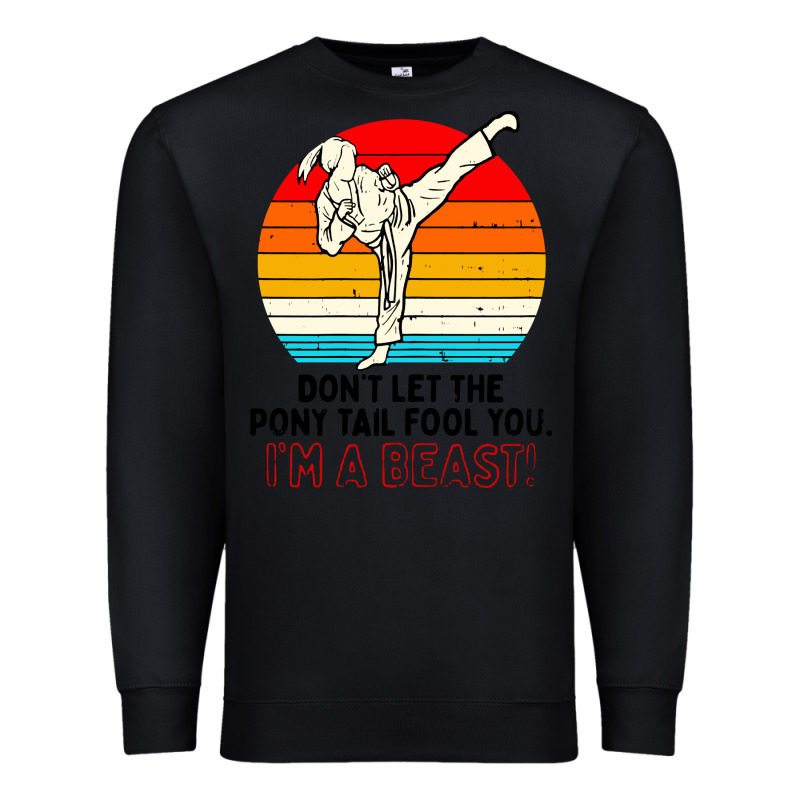 Karate Girl Kick Premium Sweatshirt by artisFamous | Teevron
