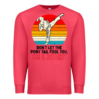 Cardinal karate girl kick Premium Sweatshirt - artisFamous